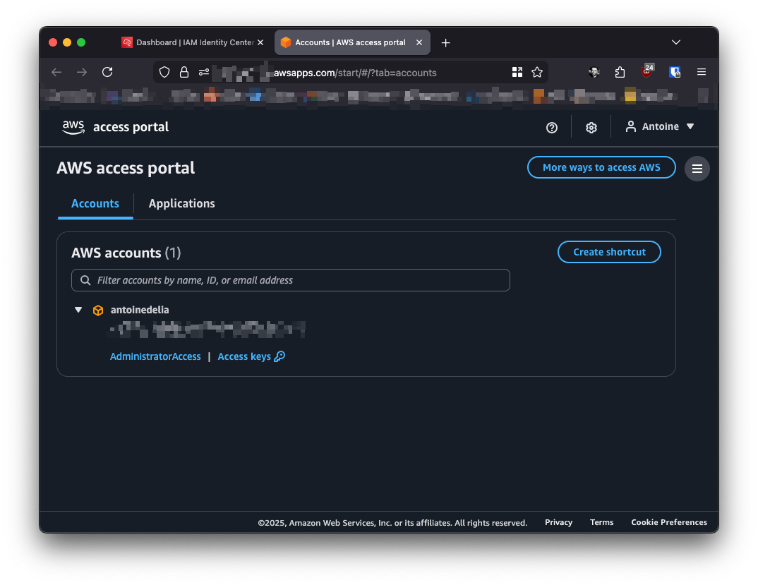 AWS IAM Identity Center Access Portal